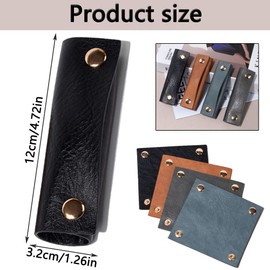 Handbag Handle Covers Sdjdhej 2 Pcs Pu Leather Luggage Handle Wraps Wallet Handle Protectors Travel Accessories (Black)