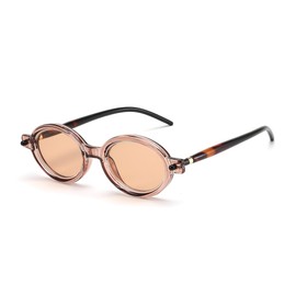 Louriy Retro Oval Sunglasses for Women and Men Fashion Small Oval Sunglasses 90s Vintage