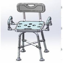 SeatYuPro New Swivel Shower Chair 360 Degree, Adjustable Shower Seat with Pivotin