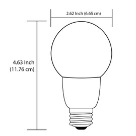 Sunlite SLG9/G21/Y G21 Globe 9 Watt Energy Saving CFL Light Bulb Medium Base Yellow