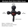 REYSUN Trailer Hitch 864011L Tri Ball Mount with Hook, Tactical