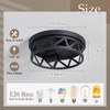 DPXEKQ Black Flush Mount Ceiling Light Fixture,2-Light Hallway Light Fixtures