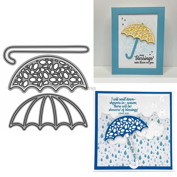 XMZZMX Patchwork Umbrella Metal Cutting Dies for Card Making, Paper