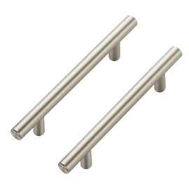 JOY DECOR 3 Pack Cabinet Handles, Brushed Nickel Cabinet Pulls, 4 in Hole Center Kitchen Cabinet Handles, Stainless Steel T Bar Handles for Dresser Drawers