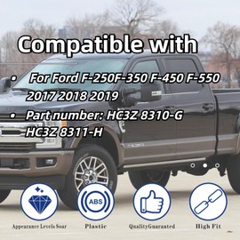 Front Bumper Air Intake Duct Left & Right Side For Ford F-250 F-350 F-450 F-550 2017-2019 Radiator Support Air Deflector Duct Replacement HC3Z-8311-H HC3Z-8310-G