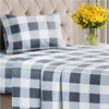 3 Piece Gingham Sheets for Twin XL Size Bed –