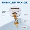 Mardili Hidden Shackle Trailer Puck Padlocks with Keyed Alike, 2-7/8"