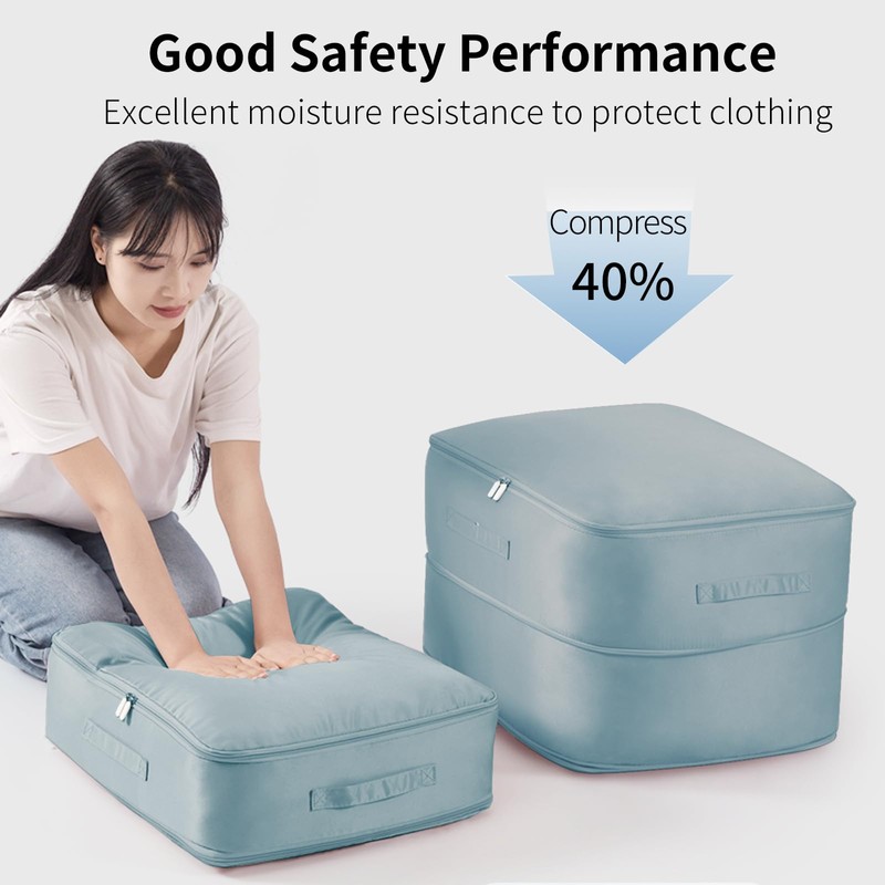 Fycyko Pack of 2 Ultra Space-Saving Self-Compressing Organiser, Underbed Storage