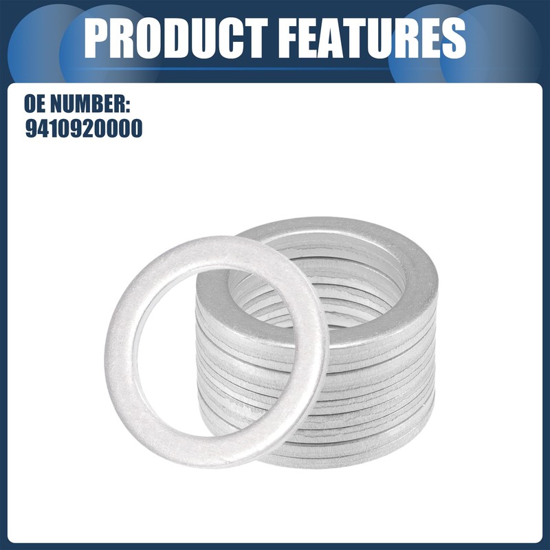 INFINAUTO Oil Drain Plug Gasket 20mm 0.79" ID No.94109200000 Aluminum