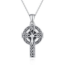 Tree Life Cross Necklace for Women Sterling Silver Cross Pendant Christian Necklace Jewelry Birthday Gifts for Friend Sister Men