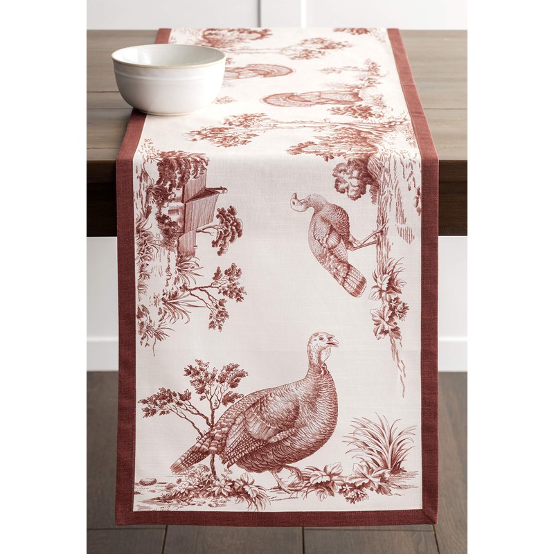 Maison d' Hermine Holy Jouy - Brown 100% Cotton Table