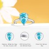 Cijisx 4.0CT Pear Shape Cubic Zirconia Engagement Wedding Ring For