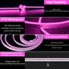 Lamomo LED Neon Flex, 16.4ft/5m Pink Neon Light Strip, 12V