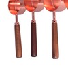 4Pcs Measuring Cups and Spoons Set with Copper Plated Handle