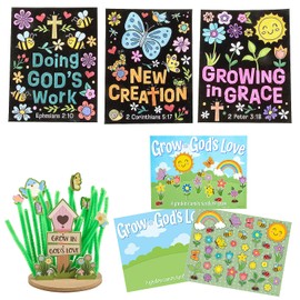 Fun Express Bulk 72 Pc. Religious Spring Garden Craft Kit & Activity Assortment