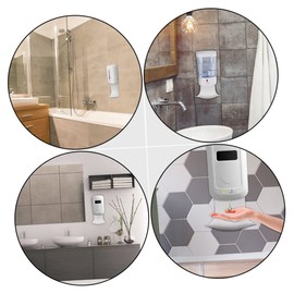 ULTECHNOVO 4 pcs Soap Drip Catcher Tray Compact Plastic Drip Tray for Soap Dispenser Easy to Clean Install Suitable for Offices Hotels Hospitals Stylish Design for Any