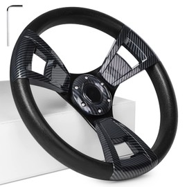 MOSNAI 13.7'' 350mm Golf Steering Wheel, Racing Cart Fit Club Car DS and Precedent,Yamaha EZGO RXV & TXT Golf Cart Steering Wheel Style 11