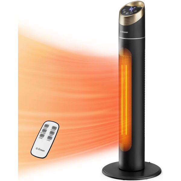 Space Heater for Indoor Use, 34" Quiet Heating Space Heater