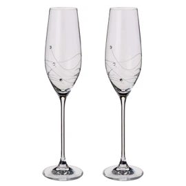 Dartington Crystal ST2557/5/P - Glitz Champagne Flutes, Set of 2 - Gift Boxed