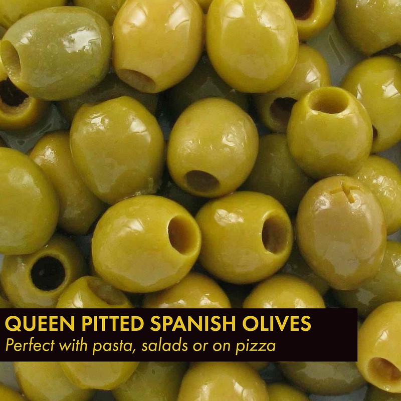 Karyatis Spanish Green Queen Olives in Brine, Glass Jar, 350