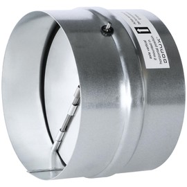Backflow Valve with Automatic Closing Function, Diameter 100 mm, Made of Galvanised Steel, Pipe Diameter, Sealing Rubber, Aluminium Flaps for Ventilation Duct and Air Extractor for Pipe Installation Pipe Connector