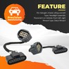 Aspaton 1Pair Headlight Wiring Adapter Conversion Harness Left&Right Halogen Headlamp