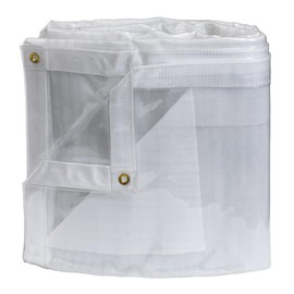 TARP SUPPLY INC Clear Tarp Heavy Duty Waterproof, Vinyl Tarps 5x7ft, Fire Retardant 20 Mil PVC Tarpaulin with Grommets - UV & Tear Resistant, Outdoor Cover for Patio, Porch, Canopy Protection