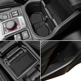 Auovo - Tapetes antipolvo para puerta para Subaru Forester Accessories 2019 2020 2021 2022 2023 2024 interiores de ajuste personalizado para compartimento de puerta, cuba, consola central (17 piezas,