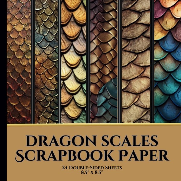 Dragon Scales Scrapbook Paper: Decorative Paper | 24 Double-Sided Sheets