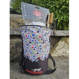 Chalk Bag Bundle Rock Climbing Bouldering Chalk Ball Chalk Brush Climber Grip Strength Gym Weight Lifting Kaizenine Climber