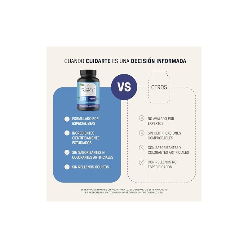 Life 360 Citrato Magnesio Alta Pureza 180 Cápsulas 2598 Miligramos