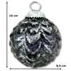 Glass Christmas Bauble Black - A - 8.5 x 10