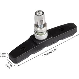 4pcs V Bicycle Brake Blocks Set 70 mm Road Bike Brake Pads,Bicycle V Brake Blocks Set,V Bike Brake Pads,for Mountain Bikes Bicycle, Hex Wrench Included