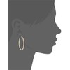 GUESS "Basic" Gold Square Sterling Silver Edge Hoop Earrings