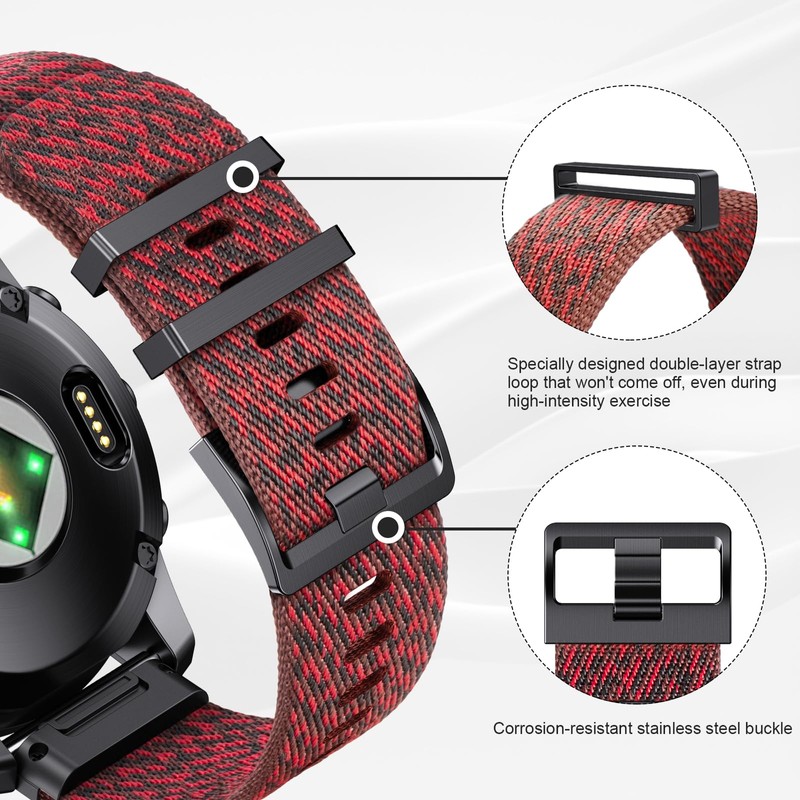 Watch Strap for Garmin Fenix 6 Pro/6/7 Pro/7/5 Plus/5, Quickfit