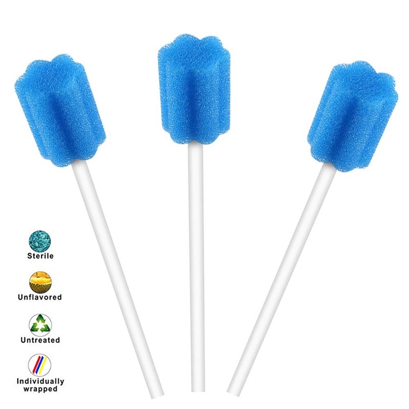 Wellgler's Disposable oral swabs,mouth swabs sponge Dental Swabs Unthreated （100pcs
