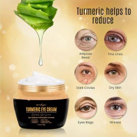 Turmeric + Vitamin C Eye Booster – Anti-Aging Hydrating & Moisturizing Eye Cream for Dark Circles, Puffiness & Fine Lines – Brightens & Revitalizes Delicate Skin Around Eyes