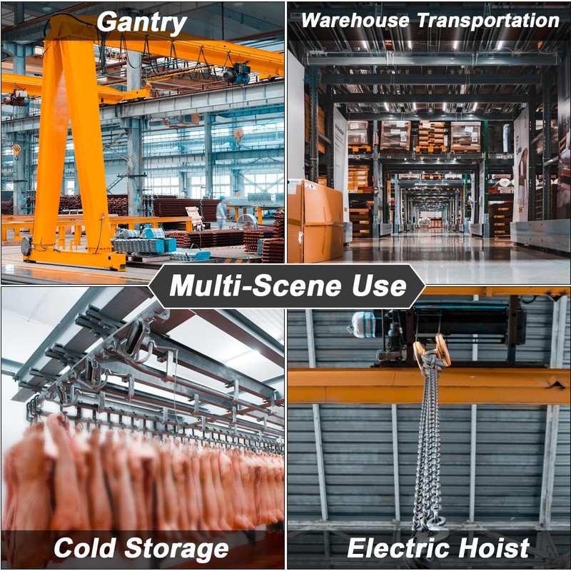 EASGIU 2 Wheel Trolley Assembly Rollers for 1-5/8" Wide Strut