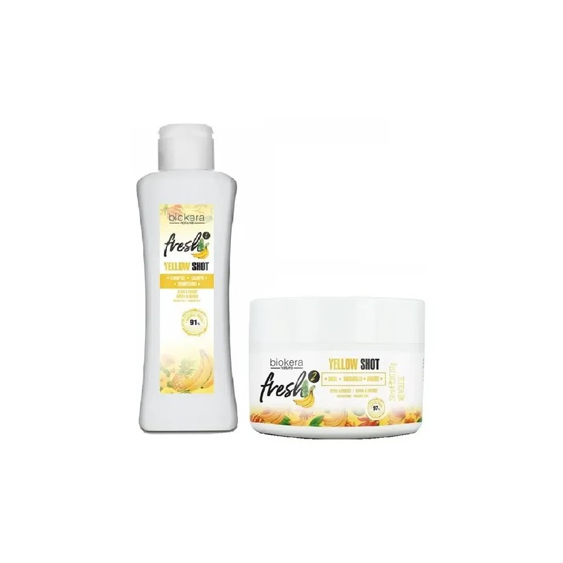Salerm Biokera Yelow Shot Shampo Mascarilla Cabello Dañado