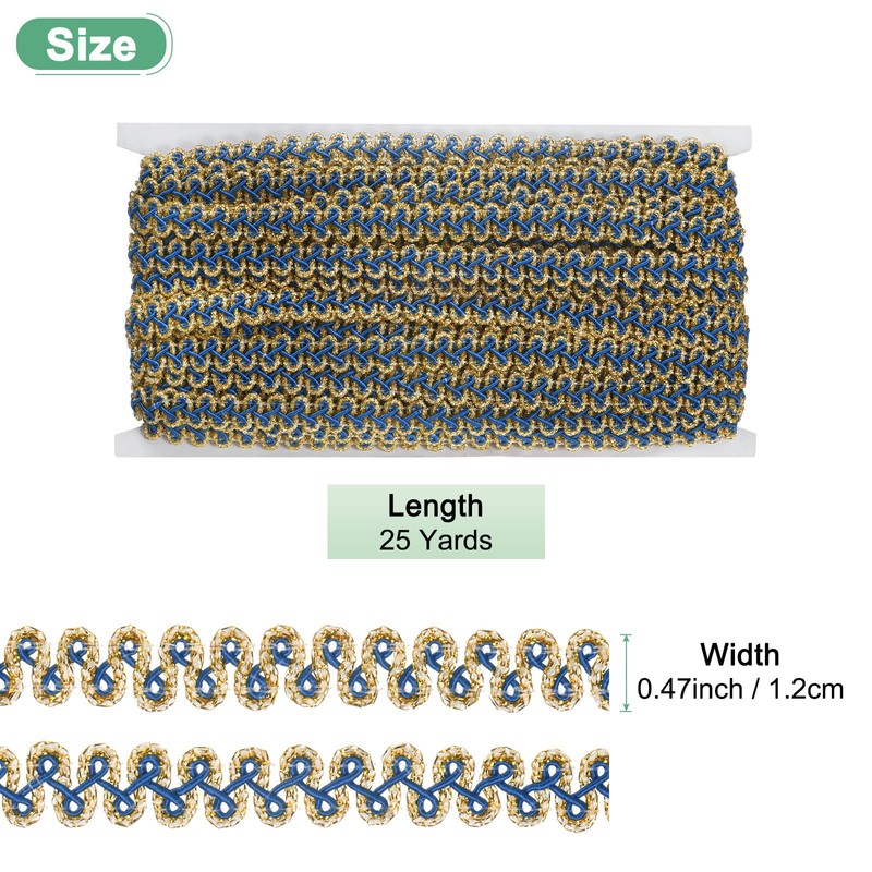 M METERXITY Gimp Braid Trim, 1/2 Inch 12cm x 25