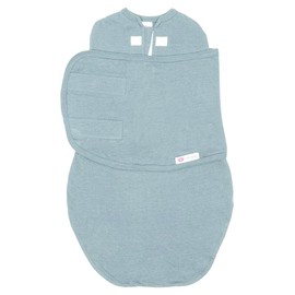 embé 2-Way Starter Baby Swaddle, 6-14 lbs, Newborn Swaddle Sack 0-3 Months, Zip & Velcro Swaddle 0-3 Months Baby Swaddles Wrap, Hip Healthy, Infant Swaddle - Sea