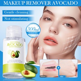 Avocado Tiefenreinigendes Reinigungsöl, 300 Ml Entfernungswasser Make-Up-Entferner Make-Up Removal Cleansing Oil, Gesichtshautreiniger Zur Entfernung Von Make-Up Hinterlässt Ein Seidiges Hautgefühl
