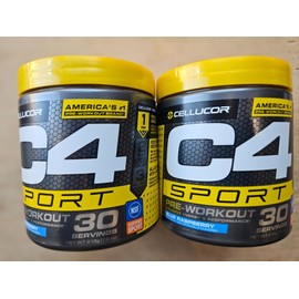 CELLUCOR C4 SPORT  Blue Raspberry Pre-Workout - 60 Servings!   Exp: 01/26