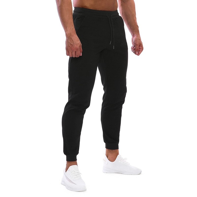 HOOD CREW Men’s Casual Joggers Sweatpants Pure Color Sports Track