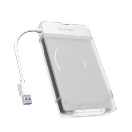 Icy Box IB-AC703-U3 USB 3.0 zu SATA Adapter für 2,5" (6,35 cm) HDD/SSD mit Schutzbox für Adapter & Laufwerk, SATA III, UASP