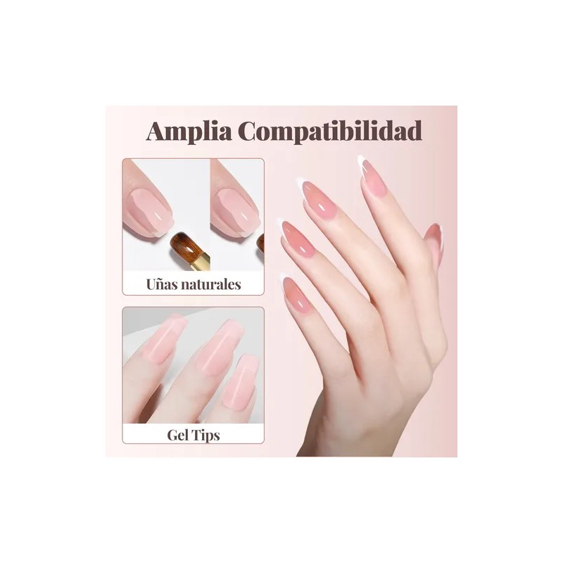 Esmalte Gel Uvled De Refuerzo 15ml Para Uñas Cherimoya