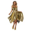 California Costumes Women's 70'S Disco Dress-Gold, Small