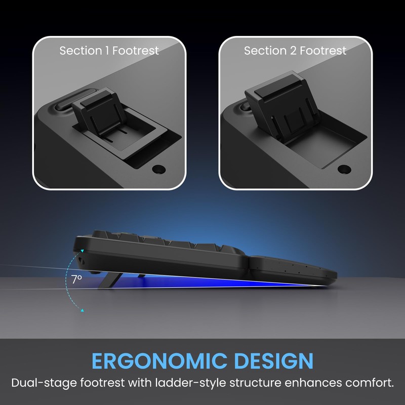 COLIKES Wireless Ergonomic Keyboard, Backlit Keyboard Silent with 15 RGB