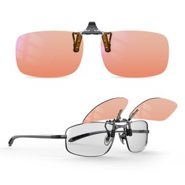 Goiteia FL-Rose - Occhiali con clip per emicrania, con clip, per bloccare la luce blu, per affaticamento degli occhi, sensibile alla luce, illuminazione a LED fluorescente/abbagliamento dello schermo