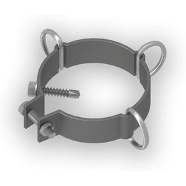 Patio Paradise Sun Shade Sail Pole Accessories - D-Ring Clamp for Stand Post Heavy-Duty Awning, Canopy Support Poles,Space Durable Versatile Replacement Poles, Steel - Gray
